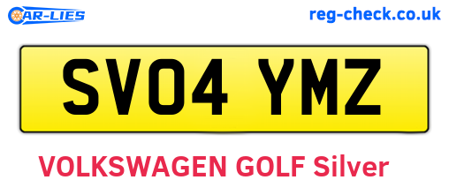 SV04YMZ are the vehicle registration plates.