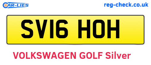 SV16HOH are the vehicle registration plates.