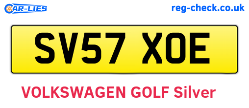 SV57XOE are the vehicle registration plates.