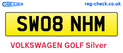SW08NHM are the vehicle registration plates.