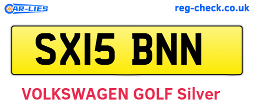 SX15BNN are the vehicle registration plates.
