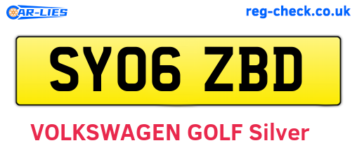 SY06ZBD are the vehicle registration plates.