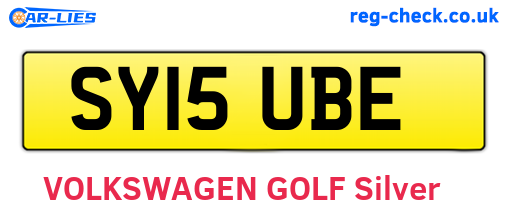 SY15UBE are the vehicle registration plates.