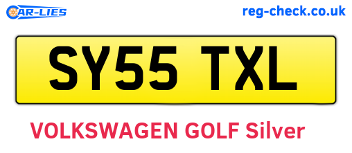 SY55TXL are the vehicle registration plates.