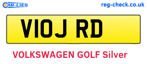V10JRD are the vehicle registration plates.