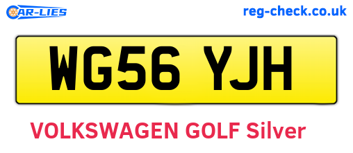 WG56YJH are the vehicle registration plates.