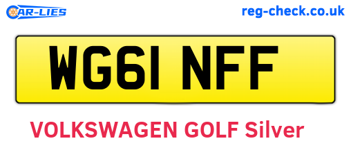 WG61NFF are the vehicle registration plates.