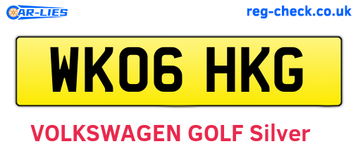 WK06HKG are the vehicle registration plates.