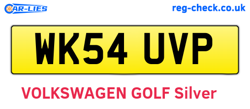 WK54UVP are the vehicle registration plates.