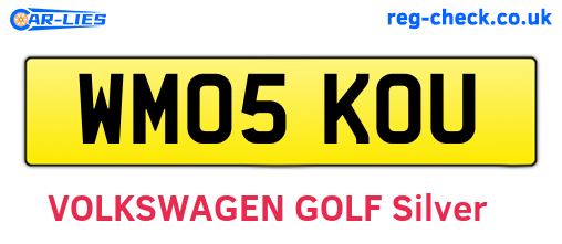 WM05KOU are the vehicle registration plates.