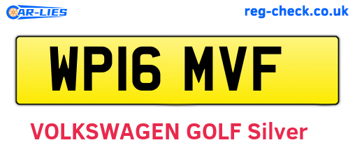 WP16MVF are the vehicle registration plates.