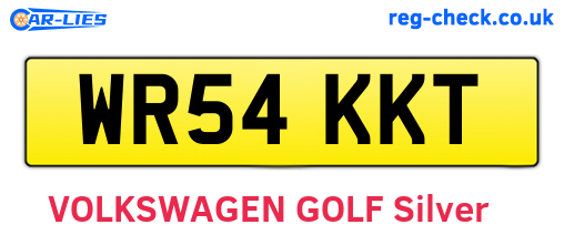 WR54KKT are the vehicle registration plates.