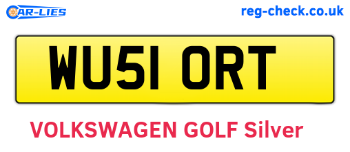WU51ORT are the vehicle registration plates.