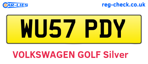 WU57PDY are the vehicle registration plates.