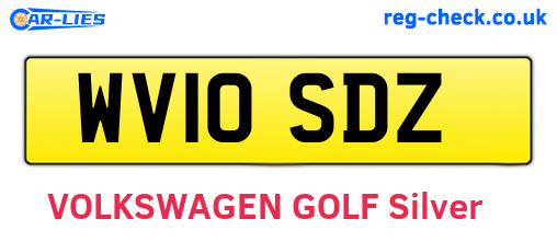 WV10SDZ are the vehicle registration plates.