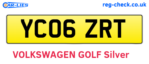 YC06ZRT are the vehicle registration plates.