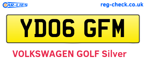 YD06GFM are the vehicle registration plates.