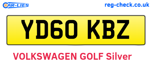 YD60KBZ are the vehicle registration plates.
