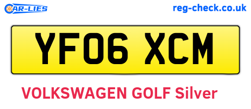 YF06XCM are the vehicle registration plates.