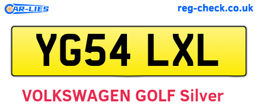 YG54LXL are the vehicle registration plates.
