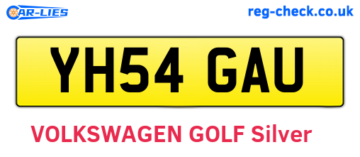 YH54GAU are the vehicle registration plates.