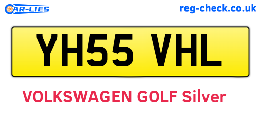 YH55VHL are the vehicle registration plates.