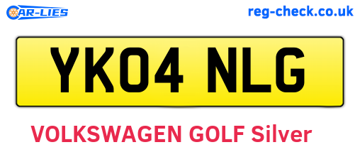 YK04NLG are the vehicle registration plates.
