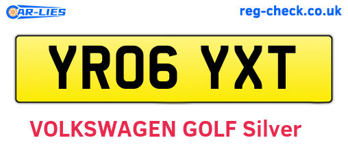 YR06YXT are the vehicle registration plates.