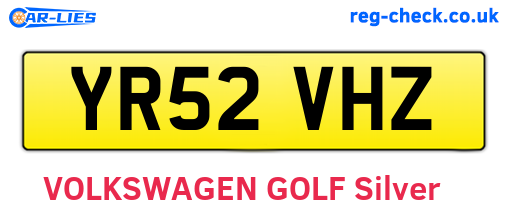 YR52VHZ are the vehicle registration plates.