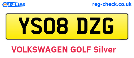 YS08DZG are the vehicle registration plates.