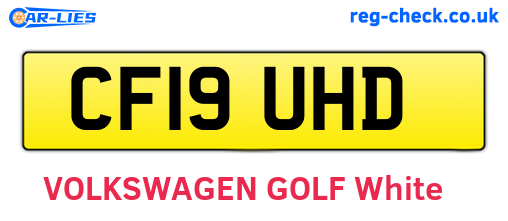 CF19UHD are the vehicle registration plates.