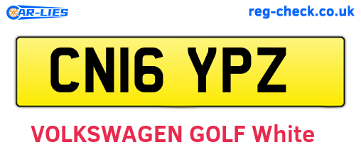 CN16YPZ are the vehicle registration plates.