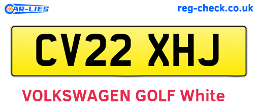 CV22XHJ are the vehicle registration plates.
