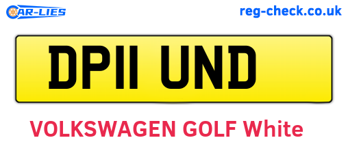 DP11UND are the vehicle registration plates.