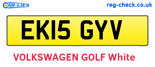 EK15GYV are the vehicle registration plates.