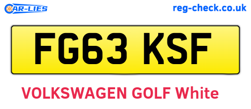 FG63KSF are the vehicle registration plates.