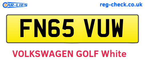 FN65VUW are the vehicle registration plates.