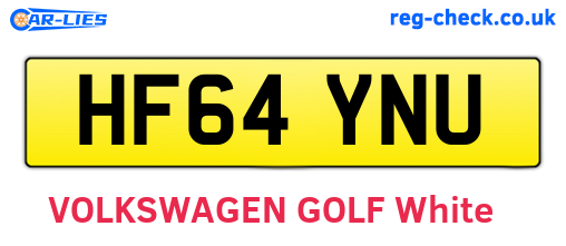 HF64YNU are the vehicle registration plates.