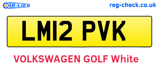 LM12PVK are the vehicle registration plates.