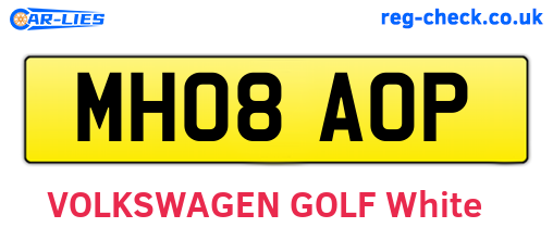 MH08AOP are the vehicle registration plates.