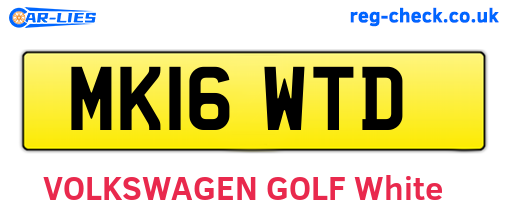 MK16WTD are the vehicle registration plates.