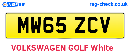 MW65ZCV are the vehicle registration plates.