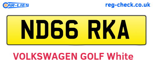 ND66RKA are the vehicle registration plates.