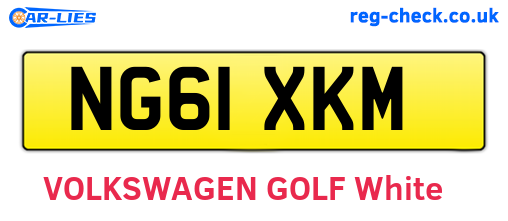 NG61XKM are the vehicle registration plates.