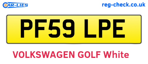 PF59LPE are the vehicle registration plates.