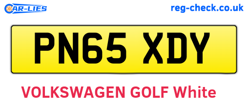 PN65XDY are the vehicle registration plates.