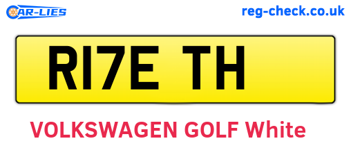 R17ETH are the vehicle registration plates.