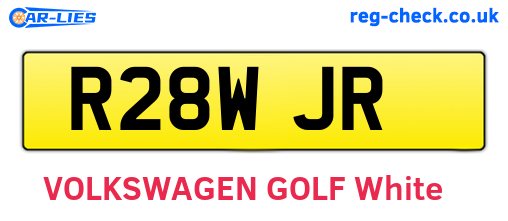 R28WJR are the vehicle registration plates.
