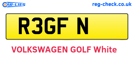 R3GFN are the vehicle registration plates.