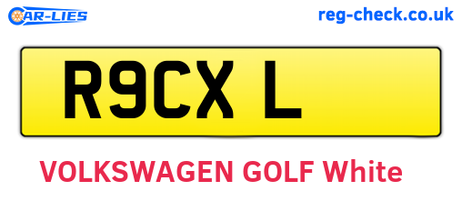 R9CXL are the vehicle registration plates.
